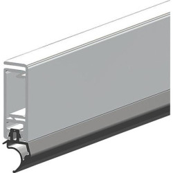 Rail d'étanchéité ASP avec silicone. Alu argent.H34.5xL2300.St8.5