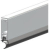 Rail d'étanchéité ASP avec silicone. Alu argent.H34.5xL2300.St8.5
