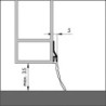 Joint de sol de porte ADS-GL à visser alu argent. H 50 x L 2500mm
