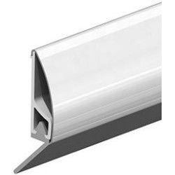 Joint de sol Inox avec lèvre à visser acier argent. L 1000mm