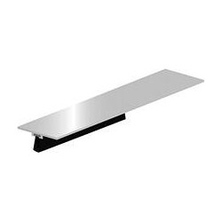 Joint de sol de porte DBS Invisible visser alu argent. H13.5 x L3000