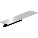 Joint de sol de porte DBS Invisible visser alu argent. H13.5 x L3000