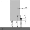 Joint de sol de porte IBS 50 à visser alu argent. H50 x L3000. BH30