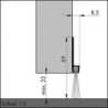 Joint de sol de porte IBS 70 à visser alu argent. H69 x L3000. BH29