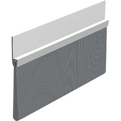 Joint de sol de porte IBS POG 80 tôle d'acier argent.H120 x L2000. BH80