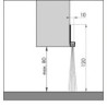 Joint de sol de porte IBS POG 80 tôle d'acier argent.H120 x L2000. BH80