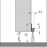 Joint de sol de porte IBS 50 non percé. Alu argent. H50 x L2500. BH30