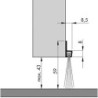 Joint de sol de porte IBS 60 non percé. Alu argent. H60 x L2500. BH40