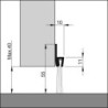 Joint de sol de porte IBS POG 55 non percé argent. H55 x L1000. BH30