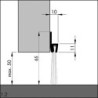 Joint de sol de porte IBS POG 65 non percé argent. H65 x L2500. BH40