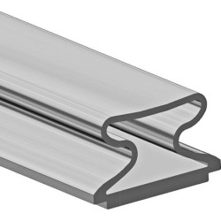 Joint d'huisserie en acier SZD -ZK autocollant PVC dur/souple gris.L2.05m (Par 20)