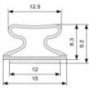 Joint d'huisserie en acier SZD -ZK autocollant PVC dur/souple gris.L2.05m (Par 20)