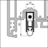 Joint de sol de porte automatique Ellen-Matic-2K argent. L 730mm