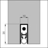 Joint de sol automatique Ellen-Matic-Extra argent. L 630mm