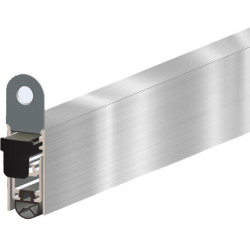 Joint de sol de porte automatique EllenMatic Uni-P avec raccord. Panneau de montage. argent.L708