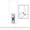 Joint de sol de porte automatique EllenMatic Uni-P avec. Cadre de montage. argent.L833
