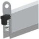 Joint de sol de porte EllenMatic Optimal avec vis de montage.argent.L1208
