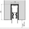 Joint de sol de porte EllenMatic Optimal avec vis de montage.argent.L1208
