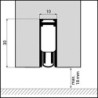 Joint automatique de sol de porte EM Slim IP avec. Montage.argent.L1208 (Par 10)