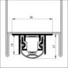 Joint de sol automatique EMFerro 2 IP sans vis de montage argent.L1130 (Par 10)