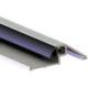 Rail de butée de porte AKW 2 à visser alu argent.Br50xH15xL1000