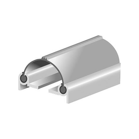 Profilé de porte va-et-vient DNP à visser Alu argent. L 2500mm