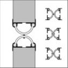 Profilé de porte va-et-vient DNP à visser Alu argent. L 2500mm