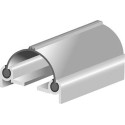 Profilé de porte va-et-vient DNP Panneau profilé 55mm PVC noir. L 2500mm