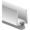 Profilé de porte en verre GDP avec. Brosse PP alu argent. L2250. TS 8