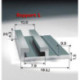 Joint brosse L-support à coller ou à visser alu argent.Br18xH4.3xL3000
