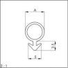 Barre d'ancrage 236 pour rainure de 3mm, silicone blanc. Diamètre 6. L25mtr