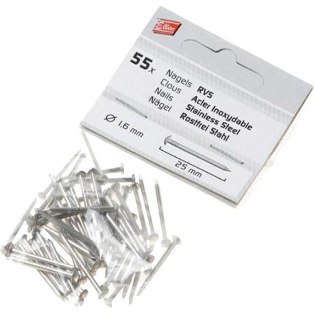 Rail d'étanchéité accessoire clous.acier argent L 25mm