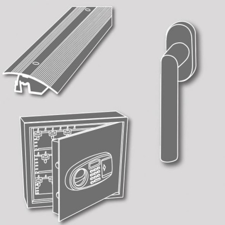 Profilé d'escalier L 2978 fraisé champignon W-KF noir Br10.4 x H9.1 (Par 5)