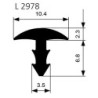 Profilé d'escalier L 2978 fraisé champignon W-KF noir Br10.4 x H9.1 (Par 5)