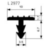 Profil d'escalier L 2977 fraisage trapèze W-KF noir. Br10 x H8.4 (Par 5)