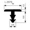 Profil d'escalier L 2979 fraisage trapèze W-KF noir. Br10 x H7.7 (Par 5)