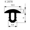 Profilé d'escalier K 2878 fraisé champignon W-KF noir Br10.3 x H8.4 (Par 5)