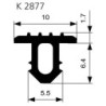 Profil d'escalier K 2877 fraisage trapèze W-KF noir. Br10 x H8.1 (Par 5)