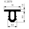 Profilé d'escalier K 2879 fraisé trapèze W-KF noir. Br10 x H7.7 (Par 5)