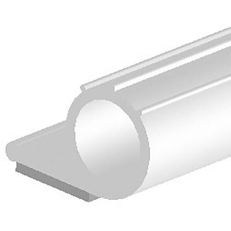 Joint profilé 10107 pour fixation. Silicone blanc. Br9 x H6. L25mtr