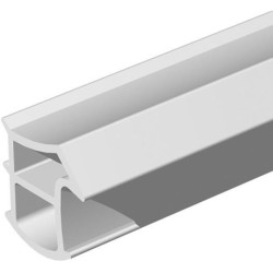 Joint d'huisserie en acier K2154z. insert W-PVC gris. L 5mtr (Par 20)