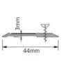 Profilé de seuil SP44 à visser alu gris. Br 44 x L 1000mm (Par 10)