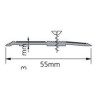 Profilé de seuil SP55 à visser alu gris. Br 55 x L 1000mm (Par 10)