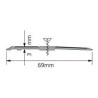 Profilé de seuil SP69 à visser en alu noir. Br 69 x L 1000mm (Par 10)