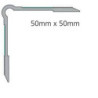 Protection de bord de mur MS50 à visser alu niv. Br50 x H50 x L1000 (Par 10)