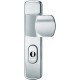 Ensemble poignée porte-serrure PZ,72mm,S2, ZA,Nr.7385 Alu F1