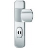 Ensemble poignée porte-serrure PZ,92mm,S2, ZA,Nr.7385 Alu F1