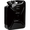 Bidon de carburant 20l Noir  RAL 9005 tôle dacier-L345xB165xH470mm VALPRO