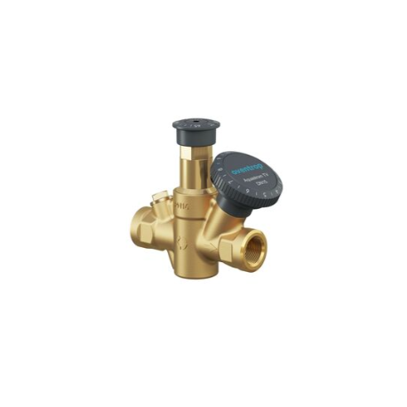 Robinet de bouclage thermique Aquastrom TV DN 15, Rp 1/2, sans isolation thermique et thermomètre