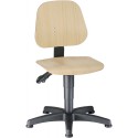 Chaise de travail Unitec 1 sur patins - bois - 9650-3000